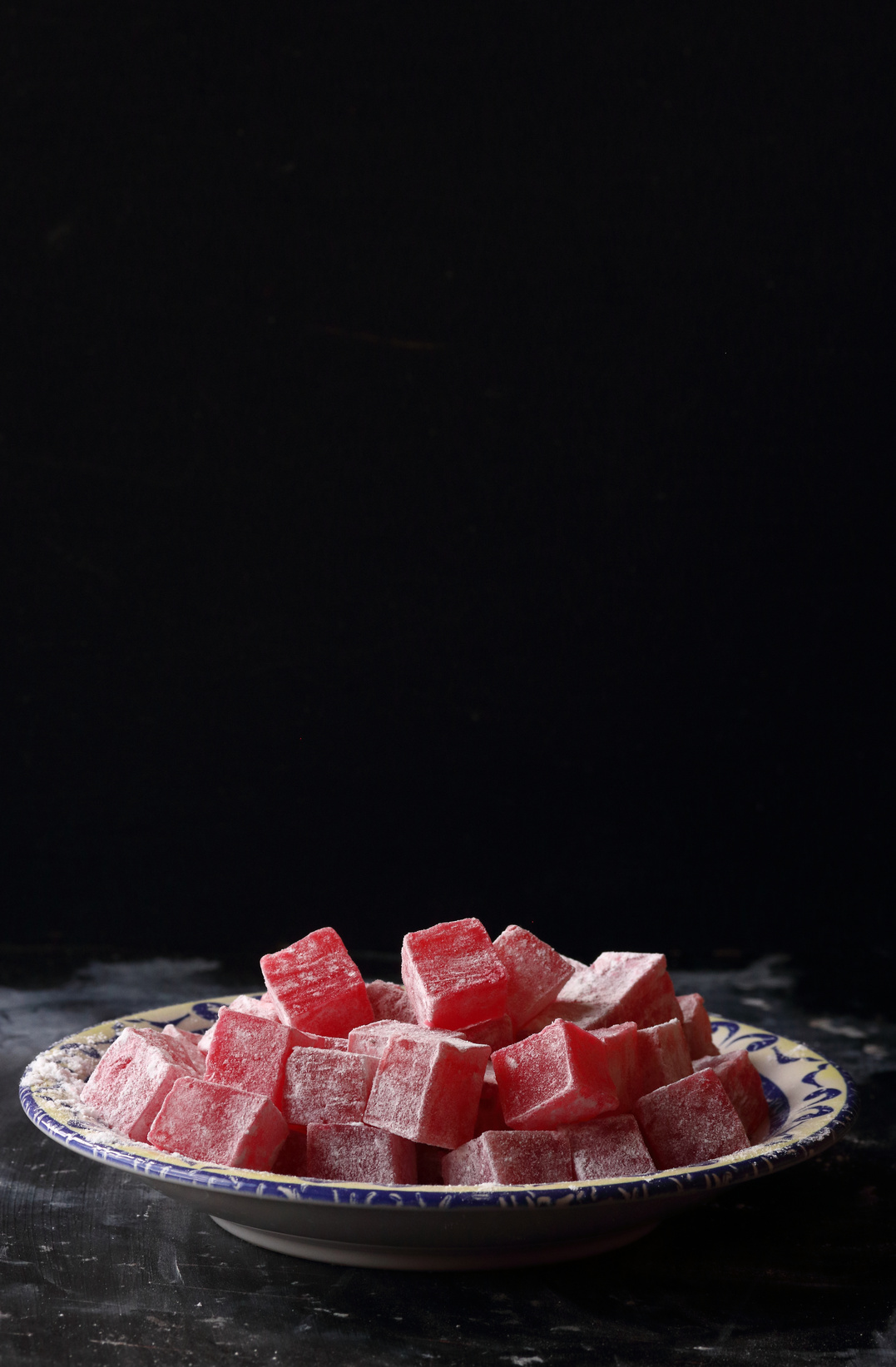 Turkish delight lokum with rose aroma